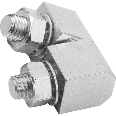 KIPP Square Hinge With Fastening Nut, Form:B, Stainless Steel 1.4305, B=32, 4, A=18, A1=14, A2=14 K1142.110814165